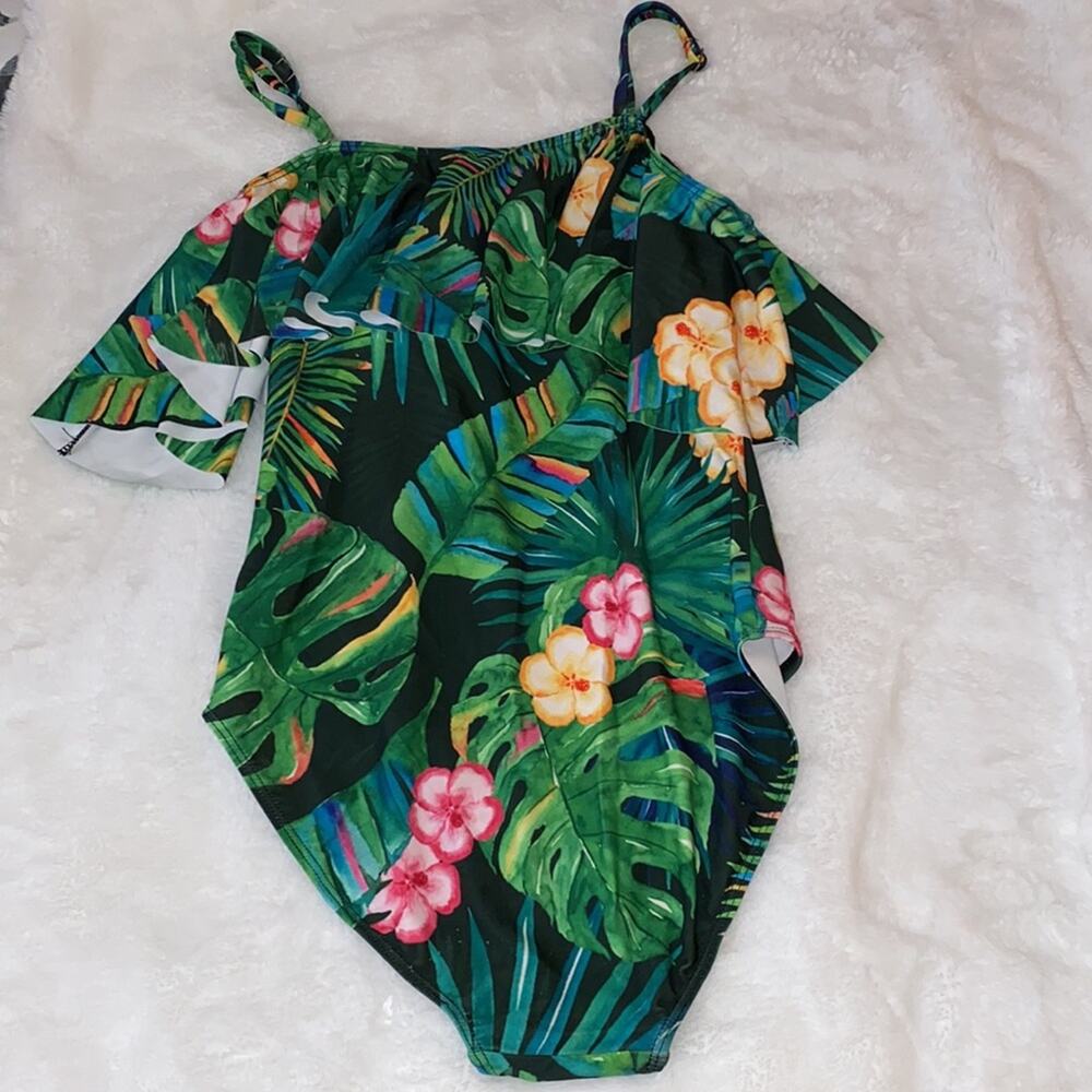 One piece tropical swimsuit - Picture 3 of 5